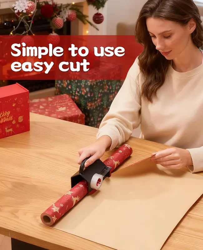 1-Pack Gift Wrap Cutter & Tape Dispenser Set