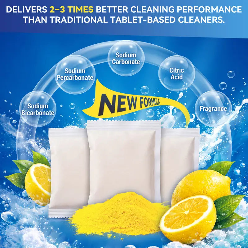 Garbage Disposal Cleaner Packets, Deep Cleaning & Descaling Pods for Kitchen Sinks, Remove Odor-Causing Residue & Keep Sink Fresh, 16 Count