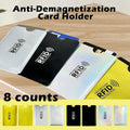 8-Count RFID Blocking Sleeves Set – Anti-Demagnetization & Anti-Skimming, Tinfoil Material, Slim & Lightweight | Protects Credit Cards, Debit Cards & ID Cards