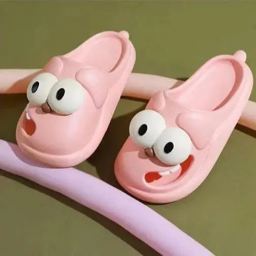 Women's Funny EVA Round-Toe Slide Slippers with Wiggling Tongue