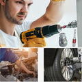 2-Piece Universal Socket Wrench Set with Adjustable Ratchet Adapter (3/8"-3/4")