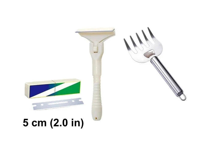 Stainless Steel Meat Scraper – Easy Fat & Fascia Removal Tool for Beef & Pork