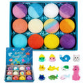 Bath Bombs with Surprise Inside, 12 Pack – Dinosaur Egg & Ocean Theme (Sea Animal)