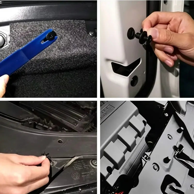 Plastic Car Mount Rivet Clips – Automotive Flexible Durable Fixing Clamps for Body, Bumper & Trim Panels