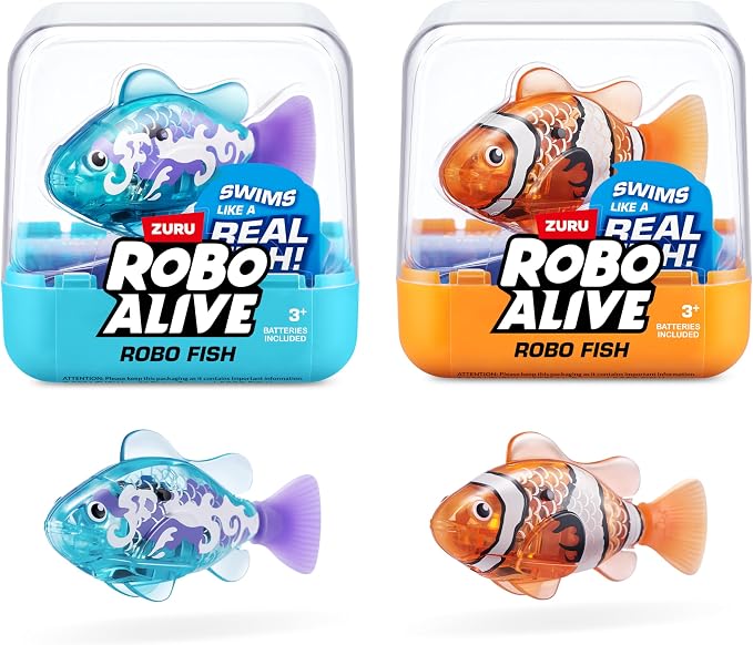 Robo Alive Robo Fish – Water-Activated Robotic Swimming Fish by ZURU
