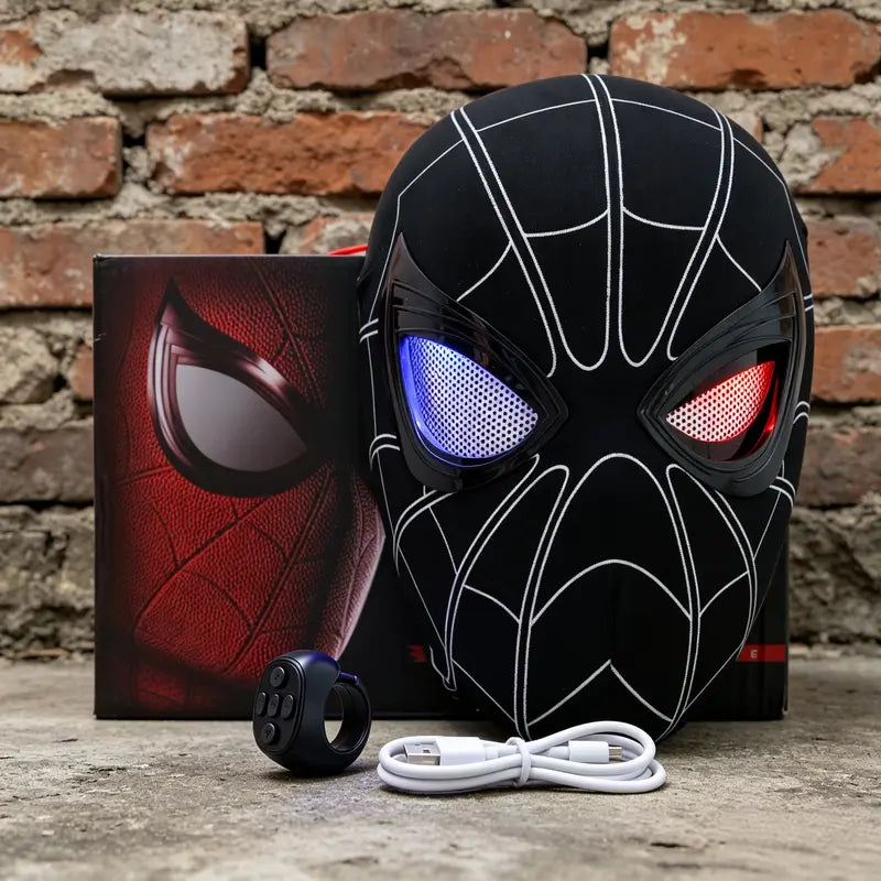 RC Controlled Wearable Spider-Man Cosplay Mask – Spandex & ABS, Multiple Versions, Halloween Collectible Gift for Guys