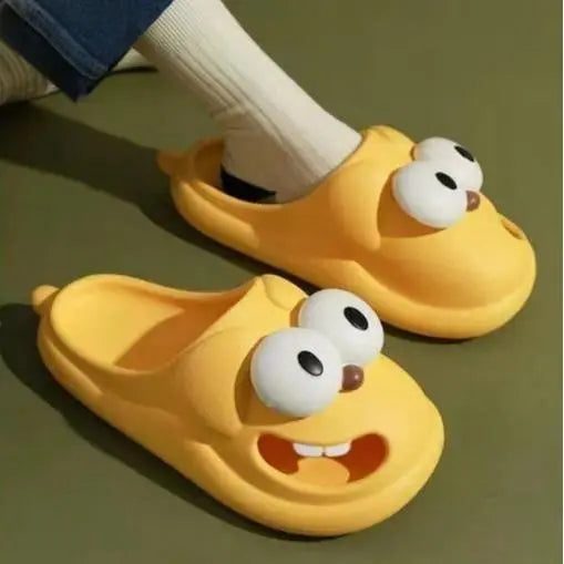 Women's Funny EVA Round-Toe Slide Slippers with Wiggling Tongue