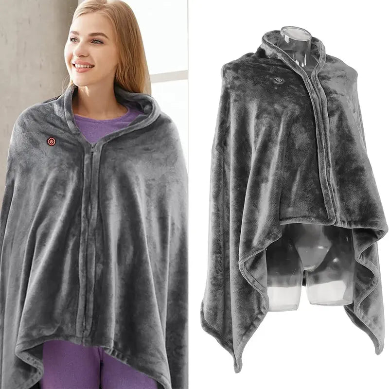 Portable USB Heated Blanket Shawl
