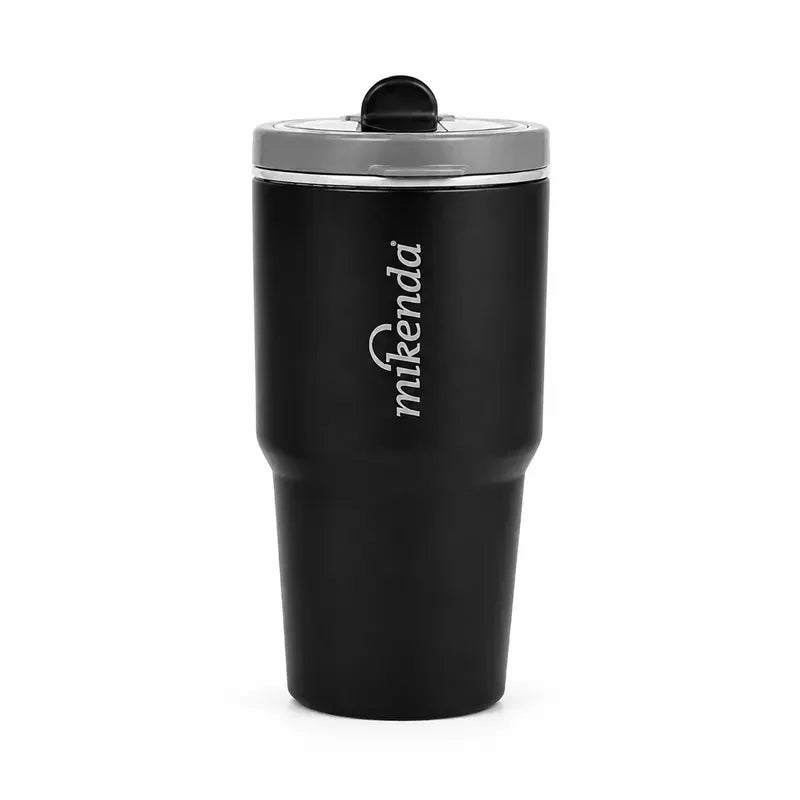 1PC Hidden Carry Handle Insulated Coffee Tumbler with Straw, Insulated Flask, Stainless Steel Vacuum Travel Mug with Lid, Portable Leak Resistant Cup, Car Cup Holder Friendly, for Women, Office School Outdoor Daily Use, Birthday Holiday Gift