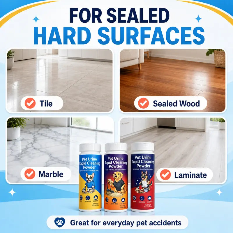 Pet Urine Solidifier Powder – Fast Cleanup Deodorizer for Dog Pee, Hands-Free Waste Disposal