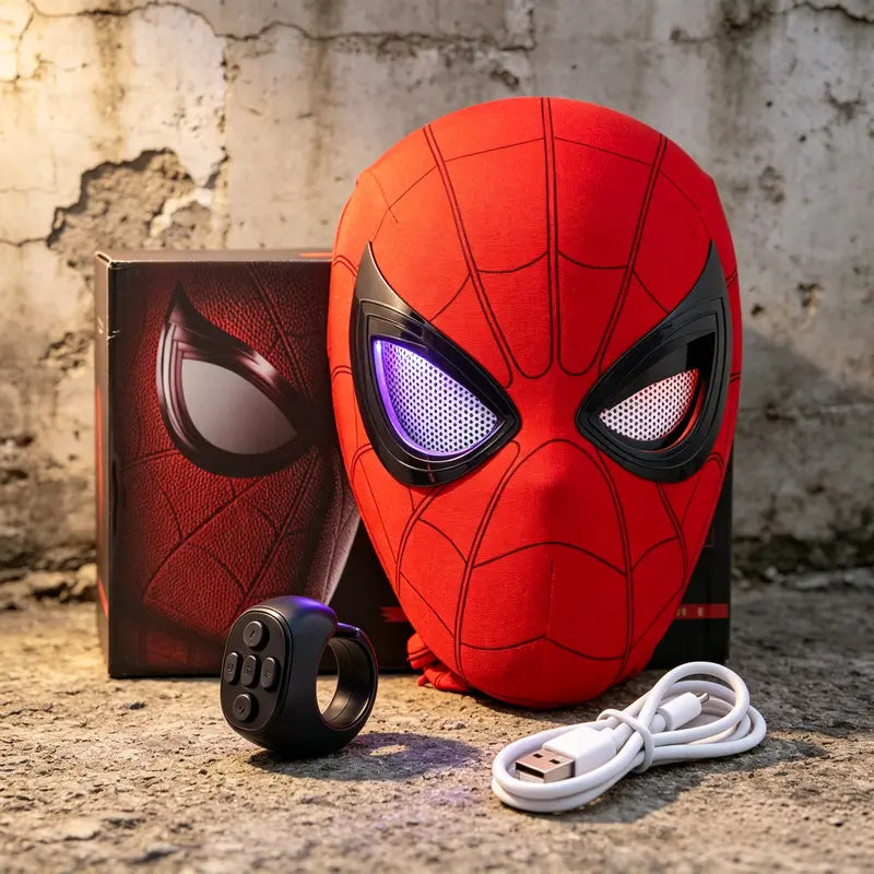 RC Controlled Wearable Spider-Man Cosplay Mask – Spandex & ABS, Multiple Versions, Halloween Collectible Gift for Guys