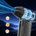 PeakPulse Gear CC41 Electric Compressed Air Duster - 130,000 RPM Rechargeable Cordless Turbo Blower for Cars, PC, Keyboard & Home Cleaning