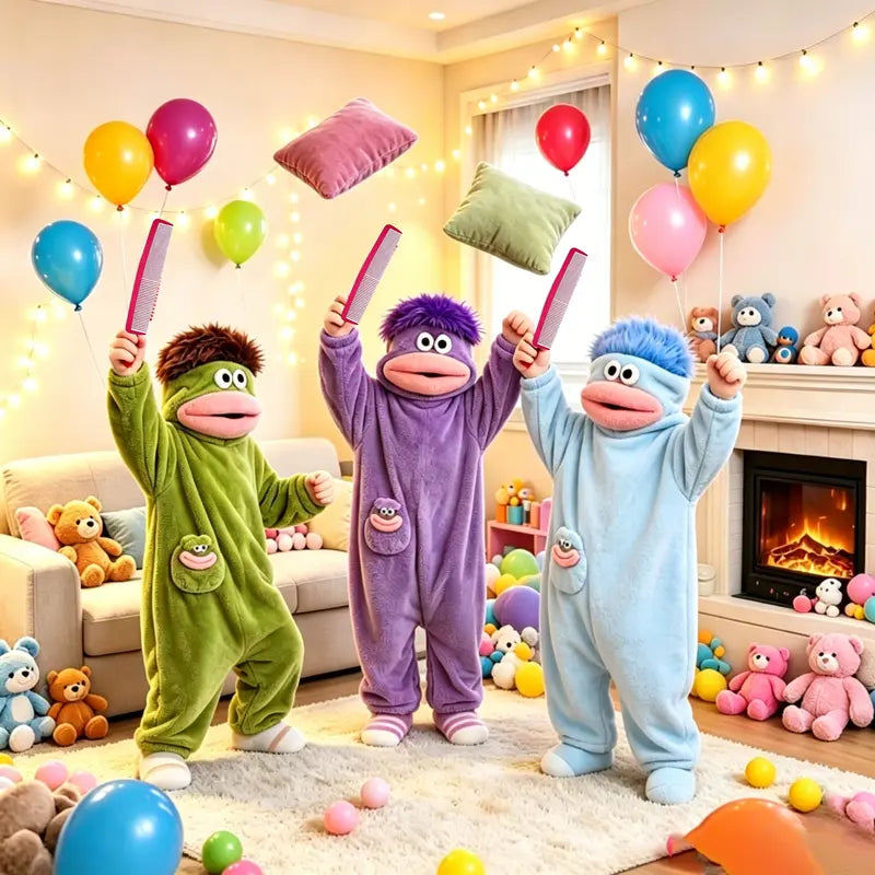 Msrlassn Funny Monster Wearable Blanket Hoodie Adult Onesie – Oversized Soft Fleece Unisex Hooded Loungewear