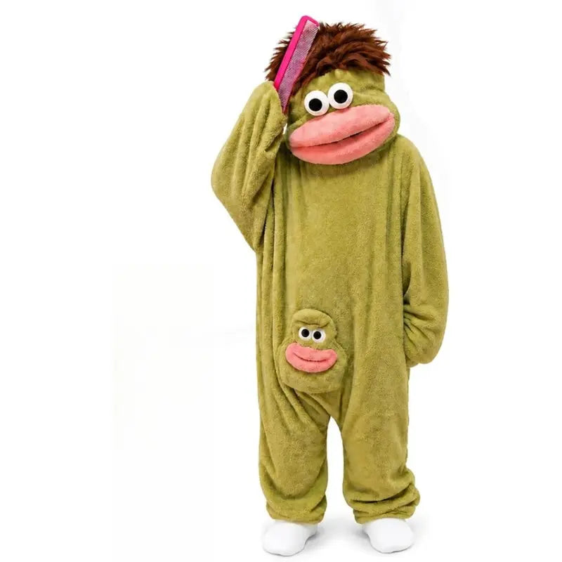 Msrlassn Funny Monster Wearable Blanket Hoodie Adult Onesie – Oversized Soft Fleece Unisex Hooded Loungewear