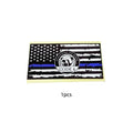 Code 4 Thin Blue Line Flag Sticker – Honor Respect Support, Weatherproof UV Fade-Resistant Vinyl| Car Truck Laptop Helmet | Back the Blue Cop Gift