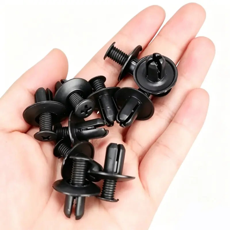 Plastic Car Mount Rivet Clips – Automotive Flexible Durable Fixing Clamps for Body, Bumper & Trim Panels