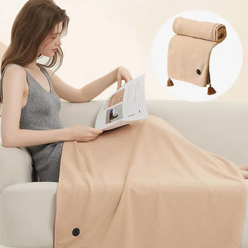 Portable USB Heated Blanket Shawl