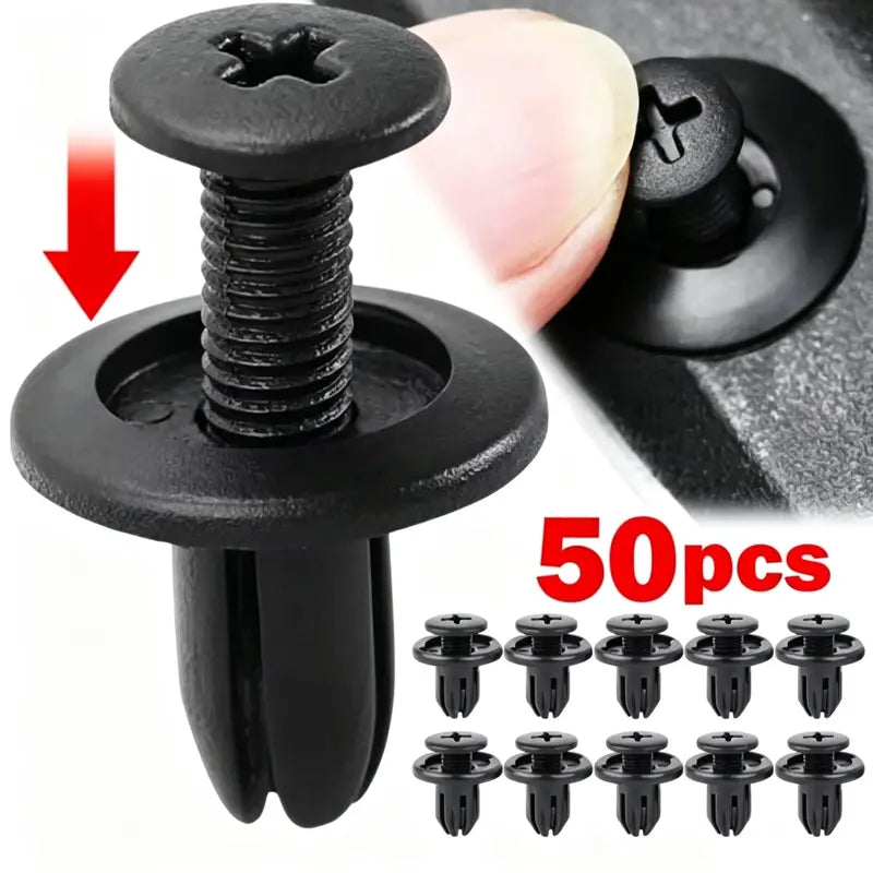 Plastic Car Mount Rivet Clips – Automotive Flexible Durable Fixing Clamps for Body, Bumper & Trim Panels