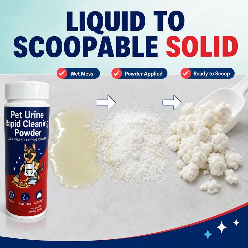Pet Urine Solidifier Powder – Fast Cleanup Deodorizer for Dog Pee, Hands-Free Waste Disposal