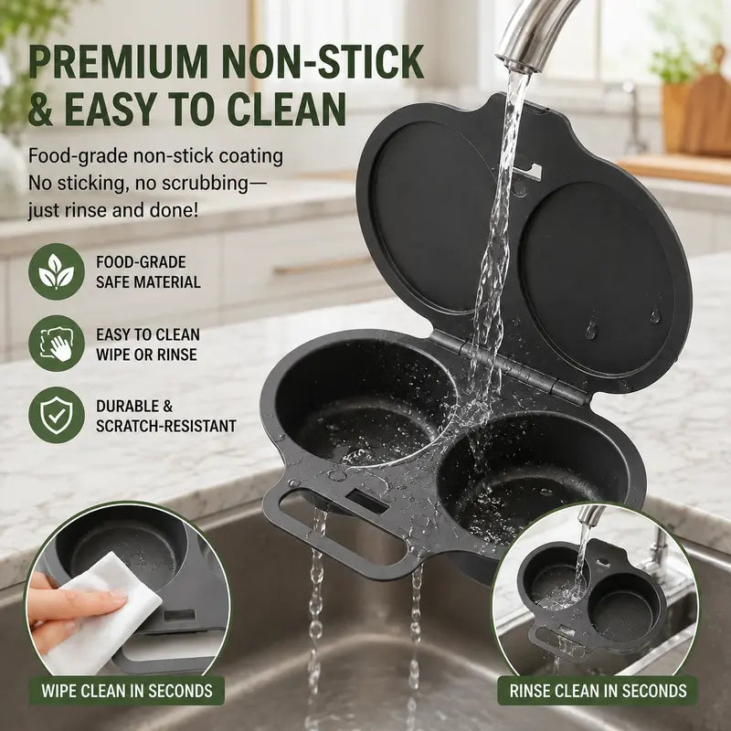 Dark Gray 2-Cup Microwave Omelette Maker