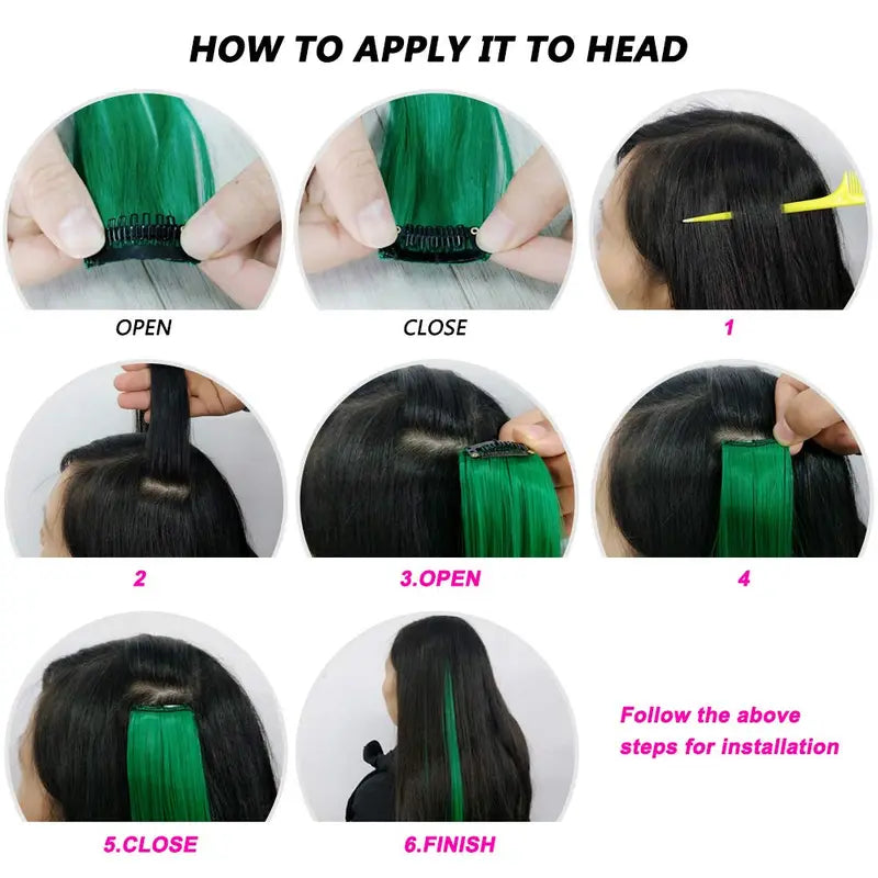 FXMONGYI Colored Hair Extensions