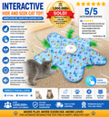 Interactive Hide & Seek Cat Toy — 360° Rotating Feather, Bird Sounds, 3 Modes, USB-C