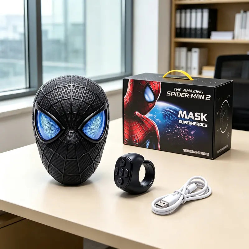 RC Controlled Wearable Spider-Man Cosplay Mask – Spandex & ABS, Multiple Versions, Halloween Collectible Gift for Guys