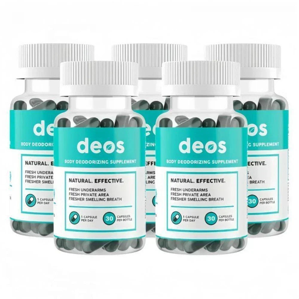 DEOS Natural Deodorant Supplement for Body Freshness & Sweat Control